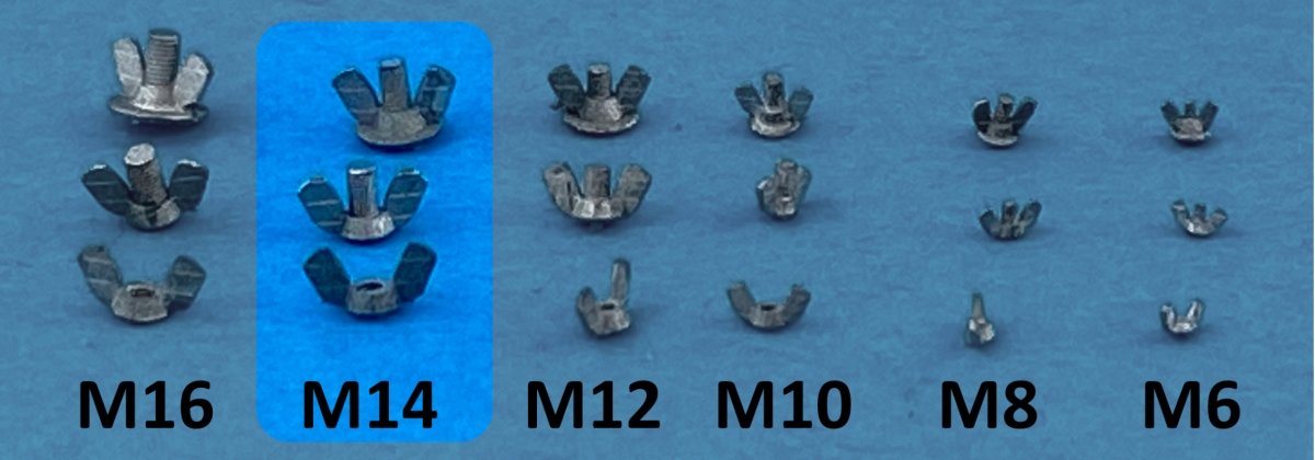 Point de non-retour 1623005 Écrous à oreilles M14 1/16 – immagine 3