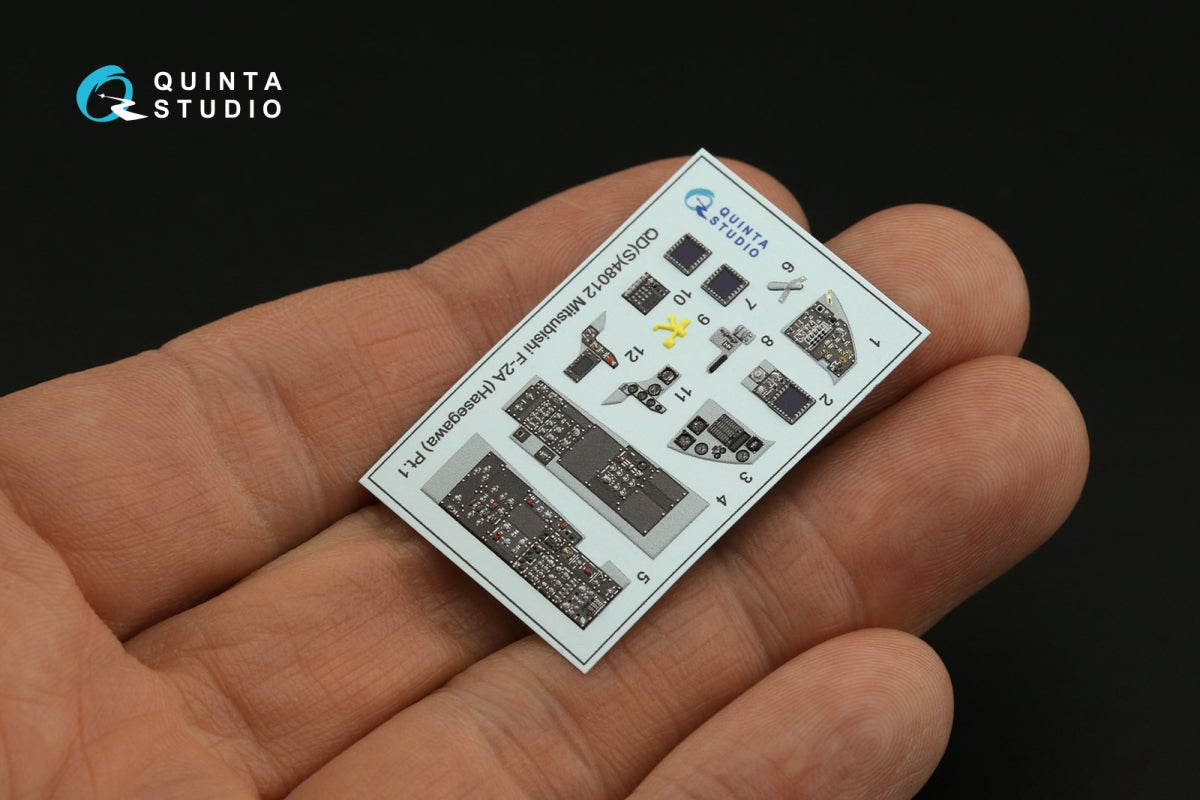 Intérieur coloré imprimé en 3D sur papier décalcomanie Quinta Studio QDS-48012 Mitsubishi F-2A (Hasegawa) (petite version) 1/48 – image 10