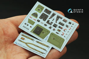 Intérieur coloré imprimé en 3D sur papier décalcomanie (KittyHawk) pour P-39Q/N Airacobra de Quinta Studio QD32216, échelle 1/32 – Bild 5