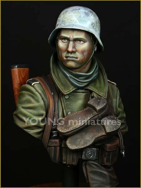 Young Miniatures YM1825 Infanterie allemande Front russe Seconde Guerre mondiale 1/10