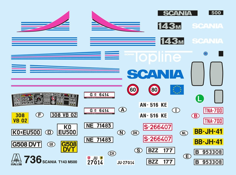 Italeri 0736 SCANIA T 143M 500 Topline 1/24 – image 3