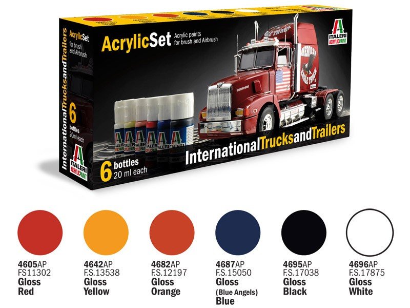 ITALERI 435AP - Camions et remorques internationaux - Coffret acrylique