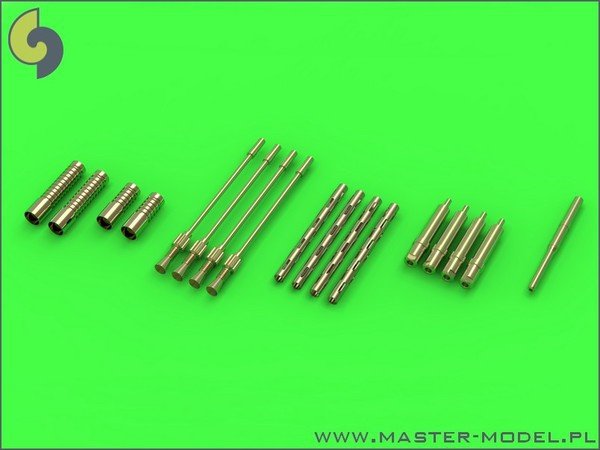 Master AM-32-083 De Havilland Mosquito NF Mk.II / FB Mk.VI - Kit tube de Pitot et armement (mitrailleuses Browning .303 et canons Hispano 20 mm) - Compatible avec les maquettes Tamiya