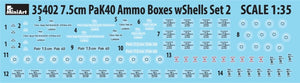 MiniArt 35402 7.5cm PaK40 AMMO BOXES WITH SHELLS SET 2 1/35 – zdjęcie 2