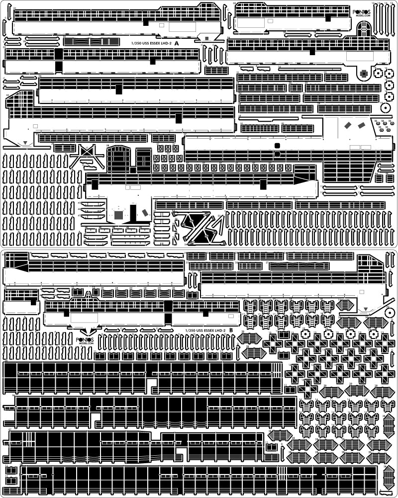 Pontos 37001R1 USS LHD-2 Essex Kit + Ensemble de détails 1/350 – Bild 6