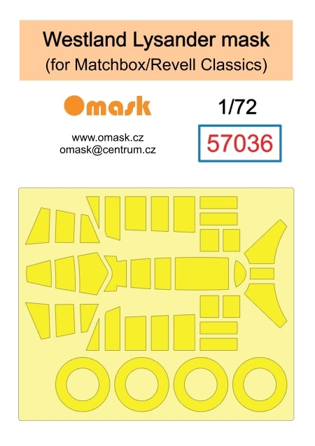 Masque Omask 57036 Westland Lysander (pour Matchbox/Revell Classics) 1/72