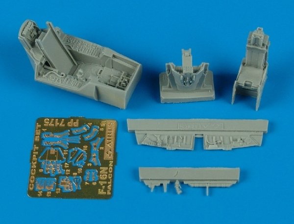 Ensemble cockpit Aires 7175 F-16N Aggressor 1/72 HASEGAWA