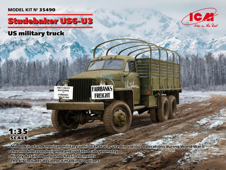 Camion militaire américain ICM 35490 Studebaker US-6-U3 1/35 