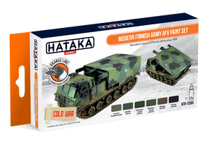 Kit de peinture Hataka HTK-CS65 pour véhicules blindés de combat modernes de l&amp;#39;armée finlandaise (6 x 17 ml)