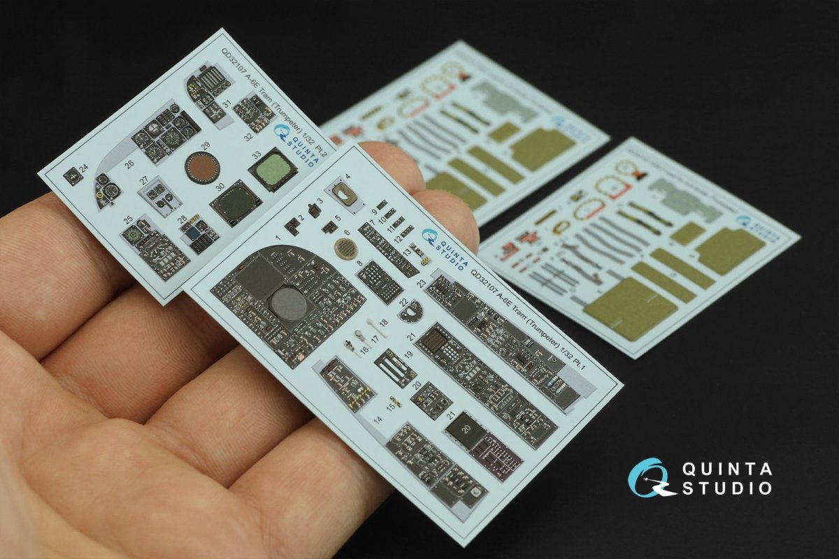 Intérieur imprimé en 3D et coloré sur papier décalcomanie Quinta Studio QD32107 A-6E TRAM Intruder (Trumpeter) 1/32 – image 10