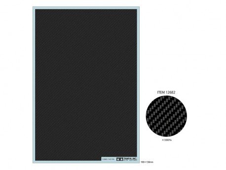 Décalcomanies Tamiya 12682 à motif carbone (tissage sergé/tissu extra fin) 1/24
