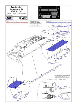 Aber 35A037 Ailes pour Jagdpanzer IV, L/48 et L/70 (1/35) – immagine 4