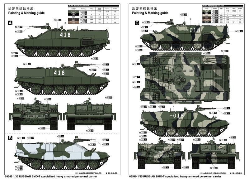 Trumpeter 09549 BMO-T russe, véhicule blindé de transport de troupes lourd spécialisé, échelle 1/35 – image 2