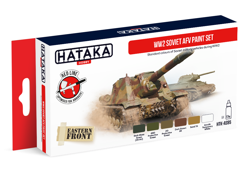 Hataka HTK-AS95 Ensemble de peinture AFV soviétique WW2 (6x17ml)