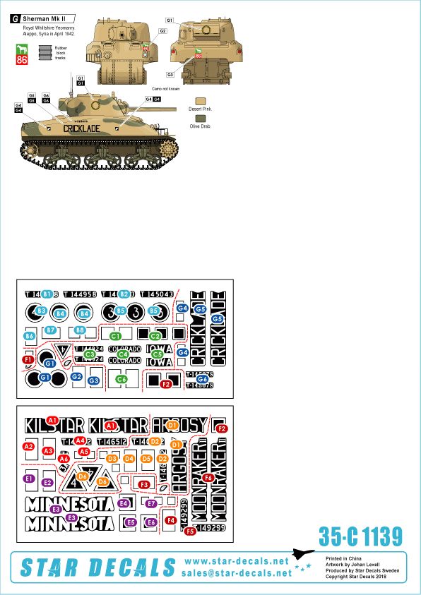 Star Decals 35-C1139 9e brigade blindée britannique 1/35 – image 2