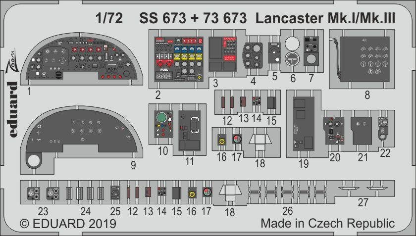 Intérieur du Lancaster Mk. I/Mk. III Eduard 73673 REVELL 1/72 