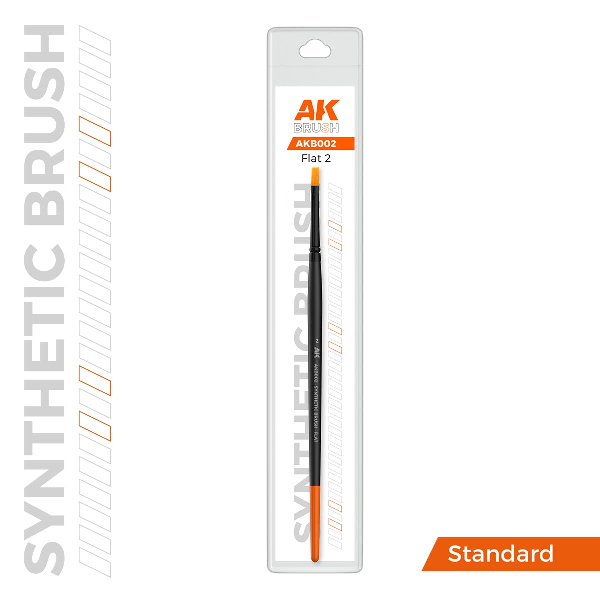 AK Interactive AKB002 AK SYNTHETIC BRUSH – FLAT 2 – zdjęcie 3