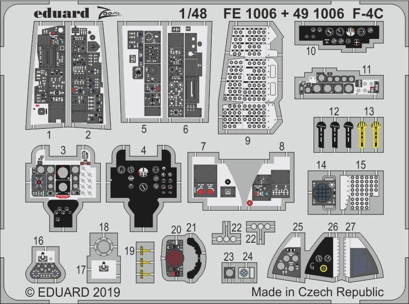 Intérieur du F-4C Eduard 491006 ACADEMY 1/48