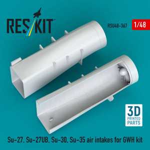 RESKIT RSU48-0367 Su-27, Su-27UB,30,35 air intakes for GWH kit (3D Printed) 1/48