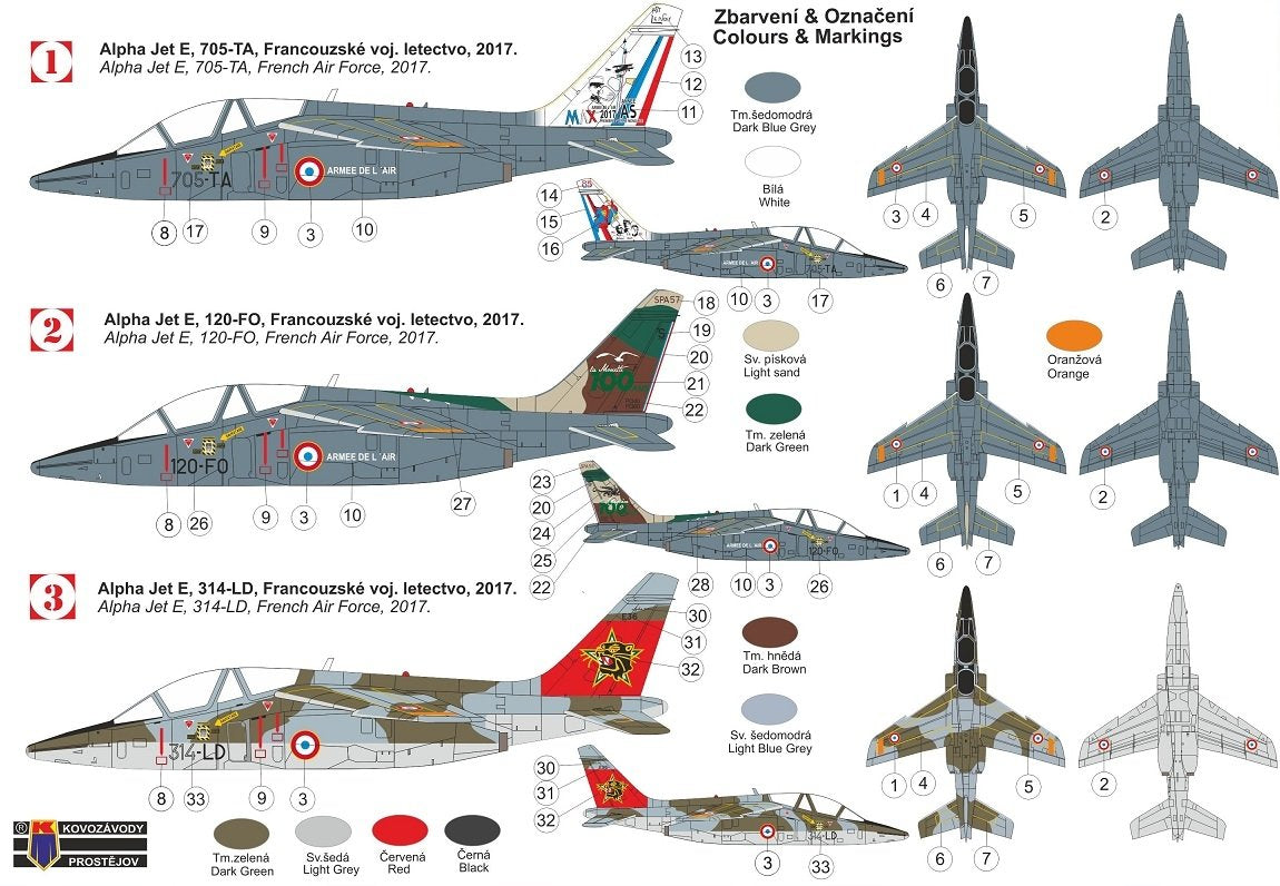 Kovozavody Prostejov KPM0264 Alpha Jet E &amp;quot;Dans les Services Français&amp;quot; 1/72 – image 2