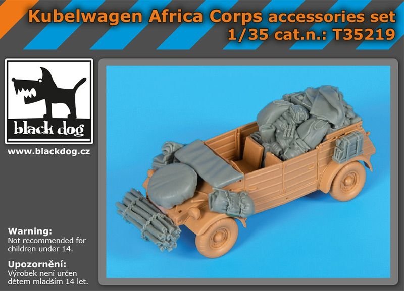 Ensemble d'accessoires Black Dog T35219 Kübelwagen Africa Corps au 1/35