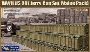 Gecko Models 35GM0036 Coffret de jerricans américains de 20 L de la Seconde Guerre mondiale (Lot économique) 1/35