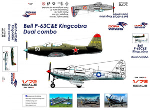 Dora Wings 7201D Bell P-63C&amp;amp;E Kincobra Dual combo 2 en 1 1/72 – image 2