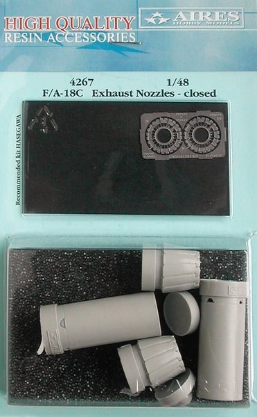 Buses d'échappement Aires 4267 F/A-18C Hornet - position fermée 1/48 Hasegawa