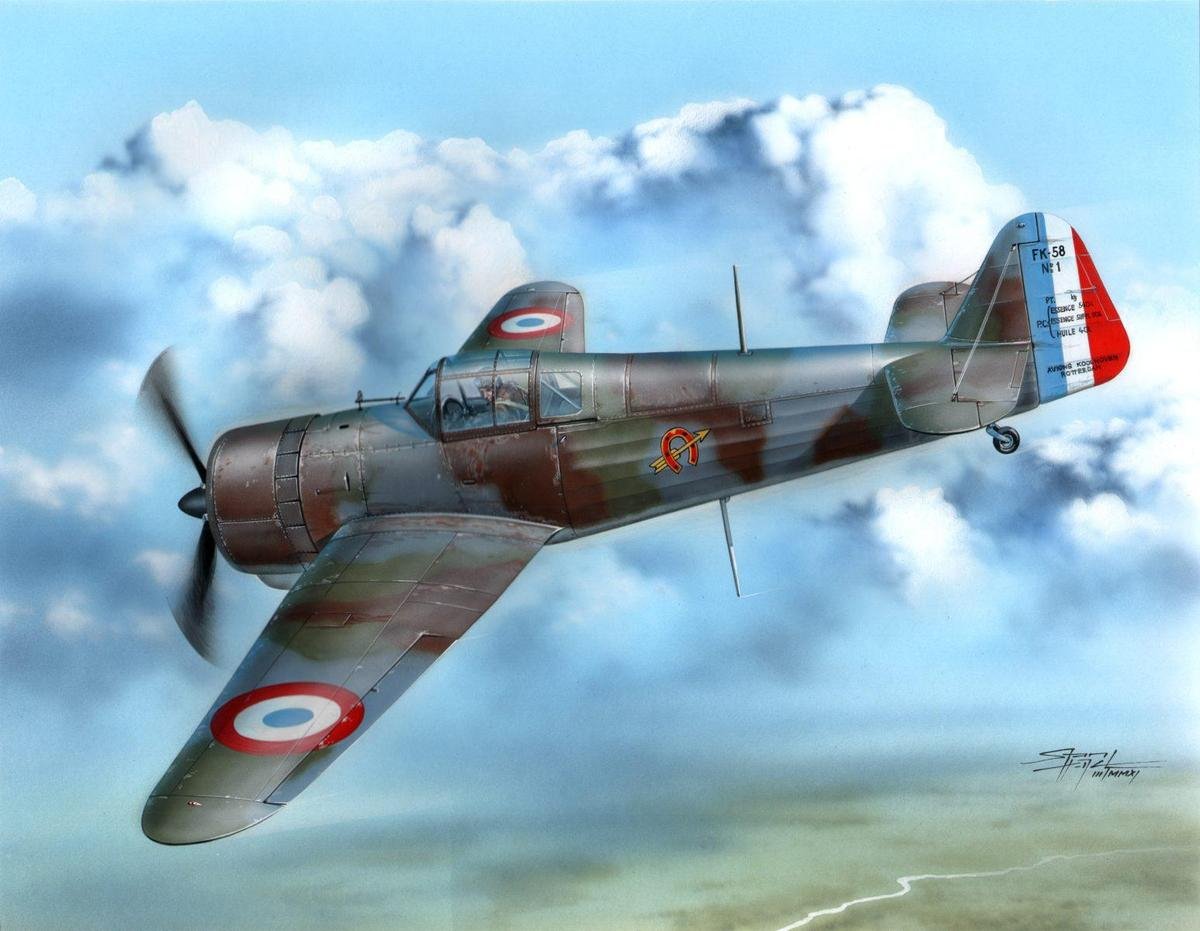 Azur A095 Koolhoven FK-58C1 "Moteur HS" 1/72