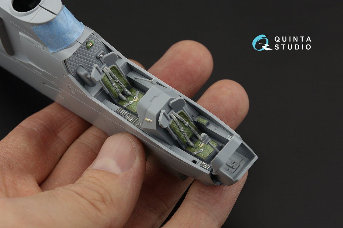 Intérieur imprimé en 3D et coloré sur papier décalcomanie Quinta Studio QD48331 AH-1G (Special Hobby) 1/48 – image 10