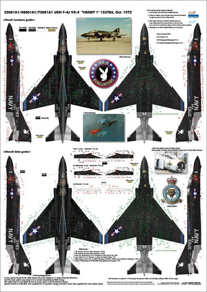 HobbyDecal AL48001V1 F-4J VX-4 Vandy1 Black Bunny Octobre 1972 1/48 – image 2