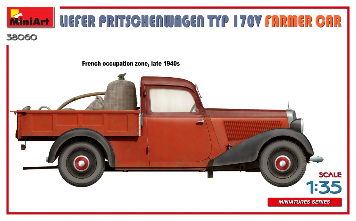 MiniArt 38060 LIEFER PRITSCHENWAGEN TYP 170V FARMER CAR 1/35 – zdjęcie 12