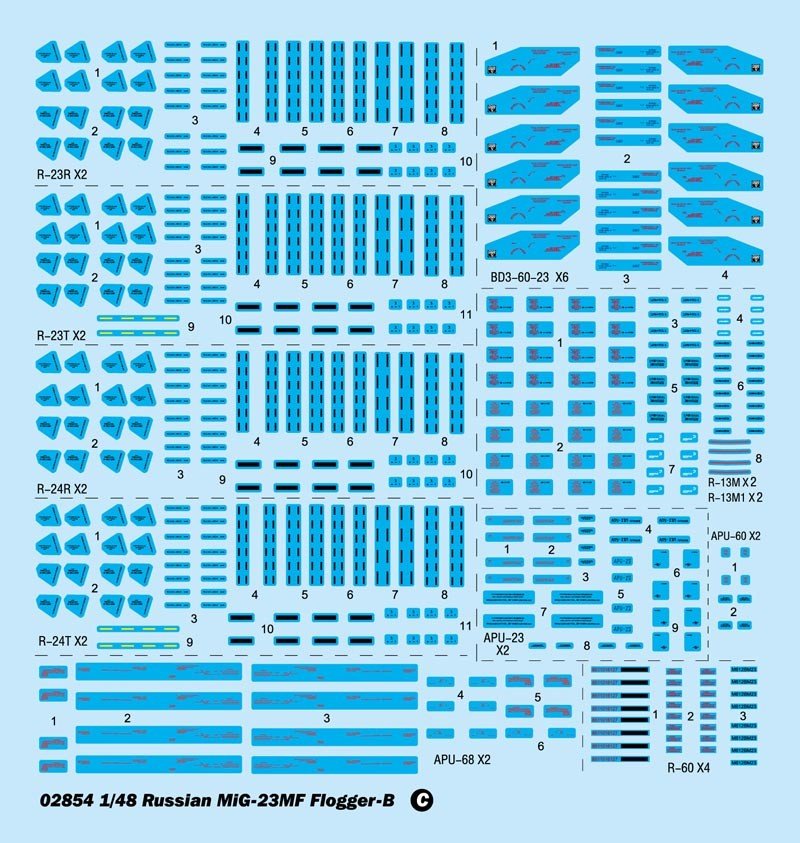 Trumpeter 02854 MIG-23MF Flogger-B 1/48 – imagen 15