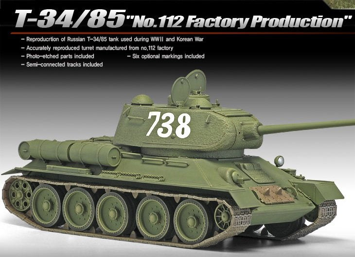 Academy 13290 T-34/85 n° 112 Production d&amp;#39;usine (1/35) – Bild 5