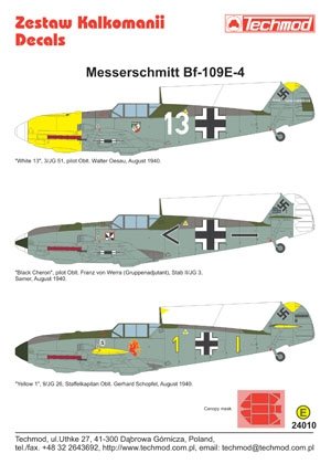 Techmod 24010 - Messerschmitt Bf 109E-4 1/24 – imagen 2