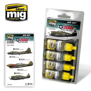 Munitions pour Mig Jiminez 7212 USAAF, couleurs de la Seconde Guerre mondiale, 4 x 17 ml