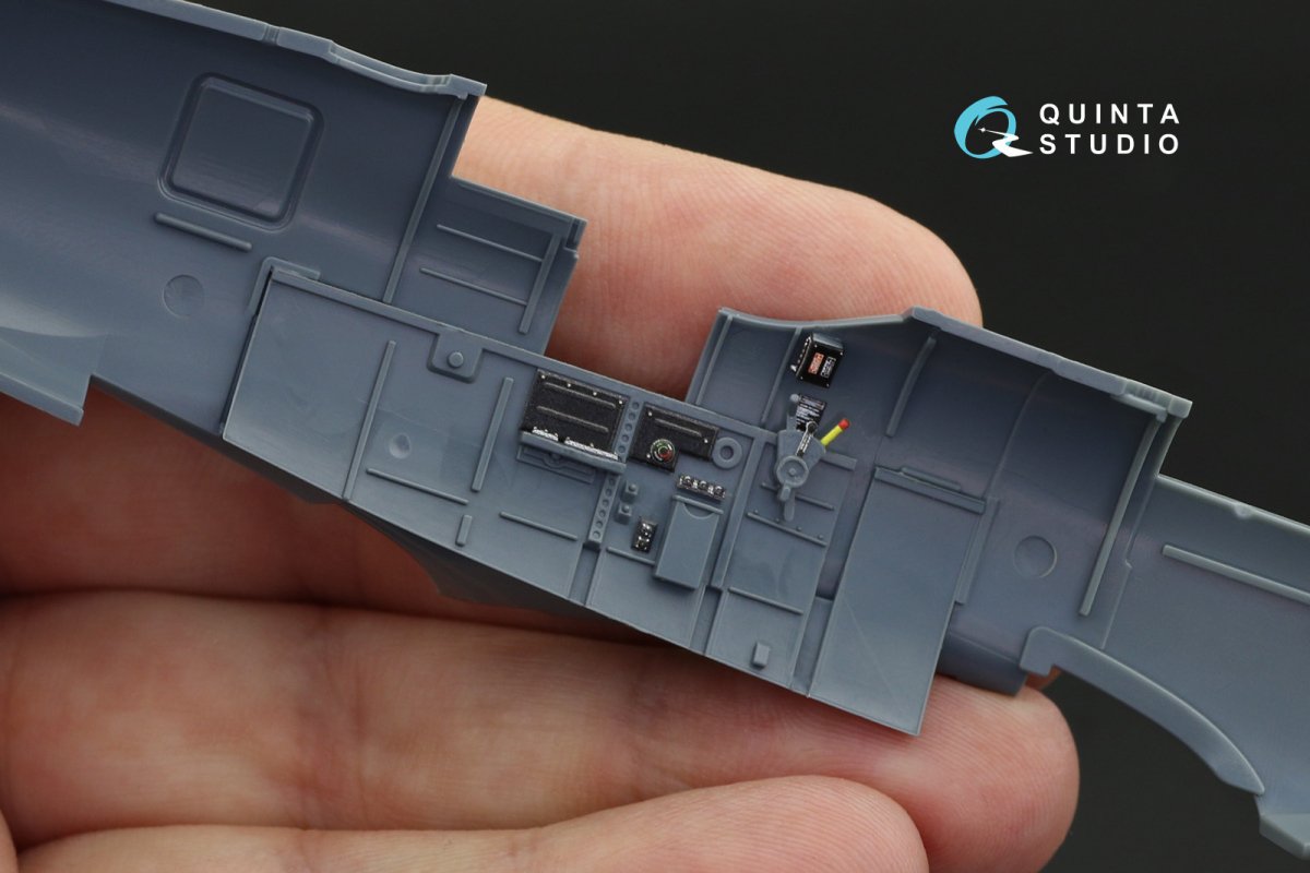 Intérieur imprimé en 3D et coloré sur papier décalcomanie Quinta Studio QD48120 Spitfire Mk.VIII (Eduard) 1/48 – image 10