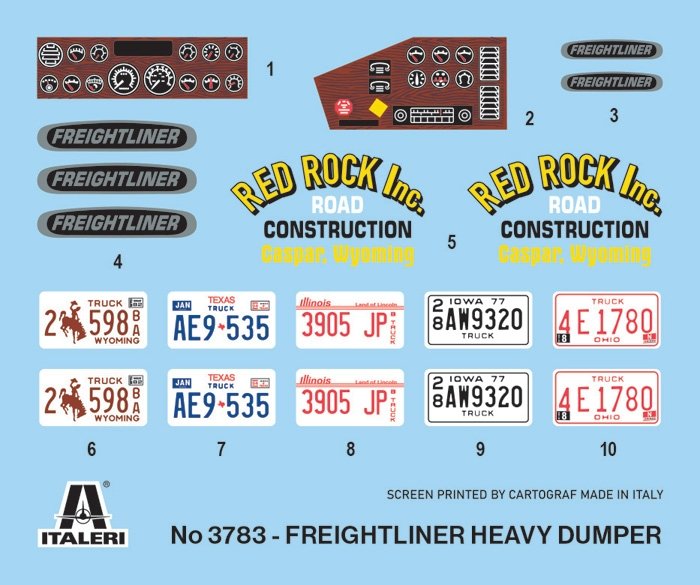 Italeri 3783 Freightliner Heavy Dumper Truck 1/24 – zdjęcie 3