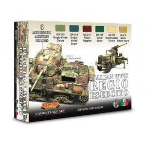 Coffret de peinture acrylique Lifecolor CS08 « Chars italiens de la Seconde Guerre mondiale » (6 x 22 ml)