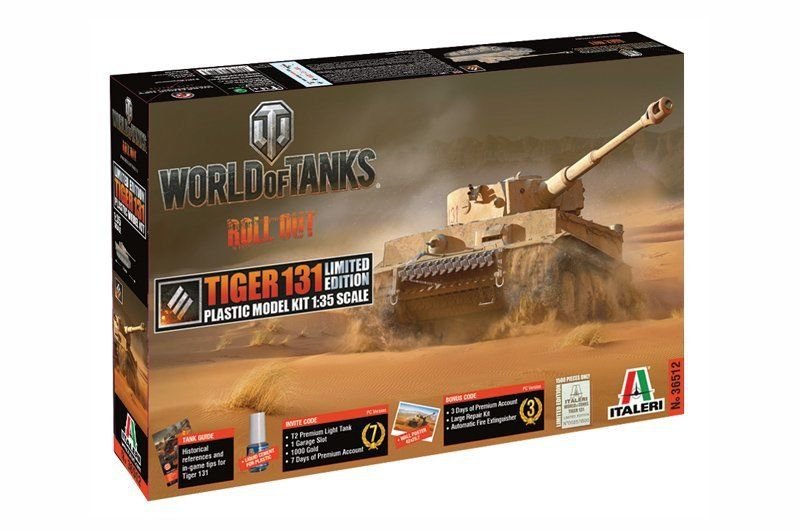 Italeri 36512 WORLD OF TANKS TIGER 131 Édition limitée (1/35)