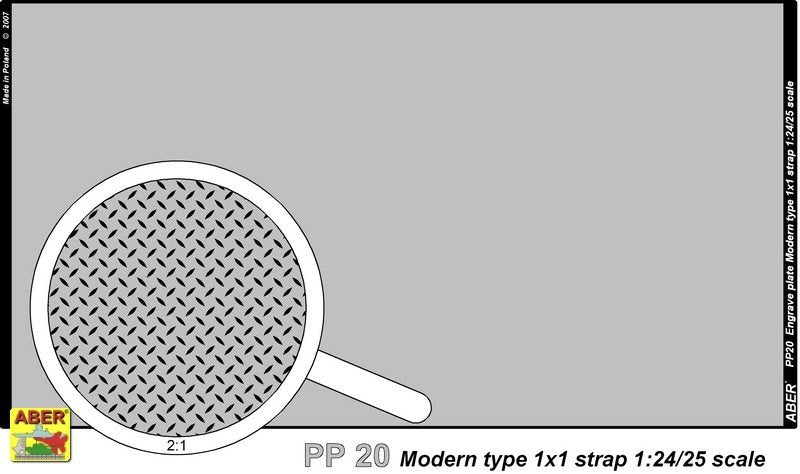 Plaque de gravure Aber PP20 (140 x 77 mm) - bandes modernes type 1x1 (1/24/25) – Bild 2
