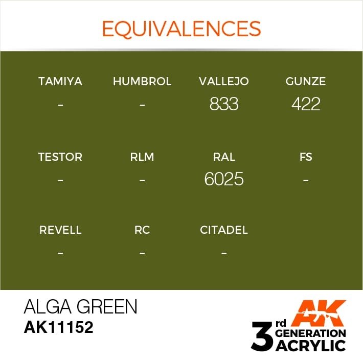 AK Interactive AK11152 ALGA GREEN – STANDARD 17 ml – imagen 3