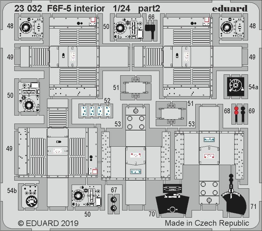 Maquette intérieure Eduard 23032 F6F-5 AIRFIX 1/24 – immagine 3