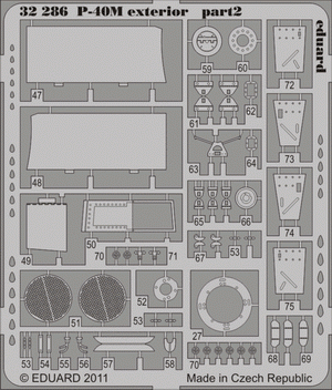 Eduard 32286 P-40M extérieur HASEGAWA (1/32)