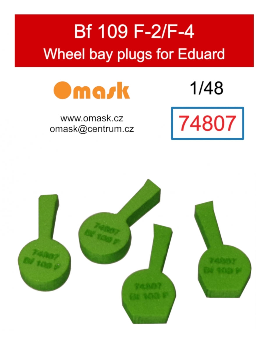 Omask 74807 Bouchons de puits de train d'atterrissage pour Bf 109 F-2/F-4 (pour Eduard) 1/48