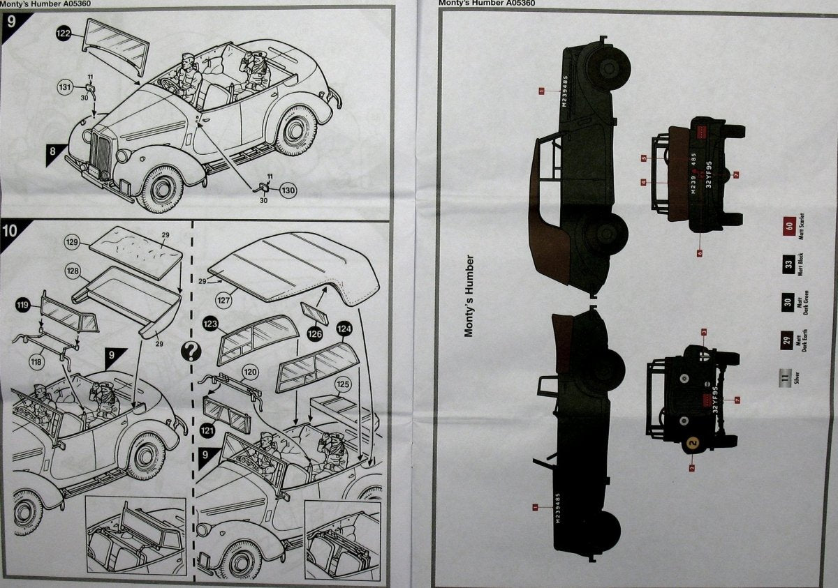 Airfix 05360 Voiture d&amp;#39;état-major Humber Snipe de Monty au 1/32 – Bild 8