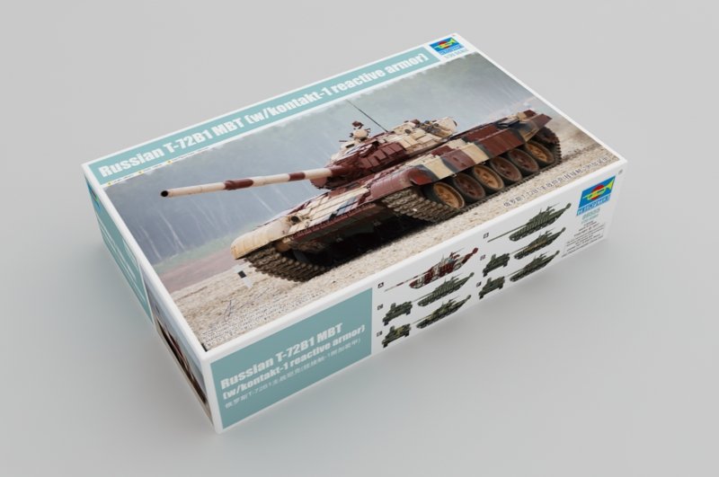 Trumpeter 09555 Char de combat principal russe T-72B1 (avec blindage réactif Kontakt-1) (1/35)  – image 2