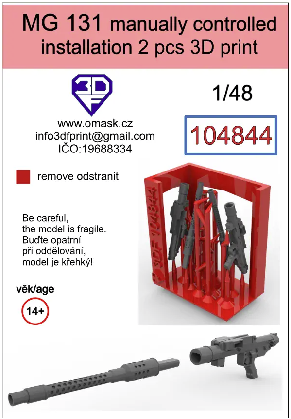 Omask 104844 MG 131 installation à commande manuelle 1/48  – imagen 2