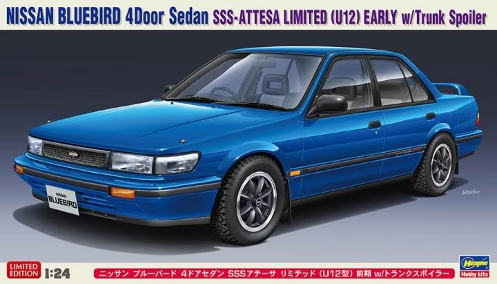 Hasegawa 20562 Nissan Bluebird Berline 4 portes SSS-Attesa Limited (U12) Première version avec aileron de coffre 1/24