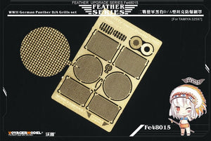 Ensemble de grilles Voyager Model FE48015 pour chars allemands Panther D/A de la Seconde Guerre mondiale, échelle 1/48